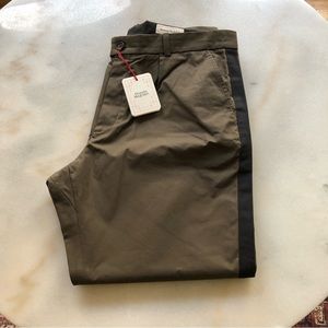 NWT Alexander McQueen Flat Front Chino Pants with Zip Ankle “35 x “34